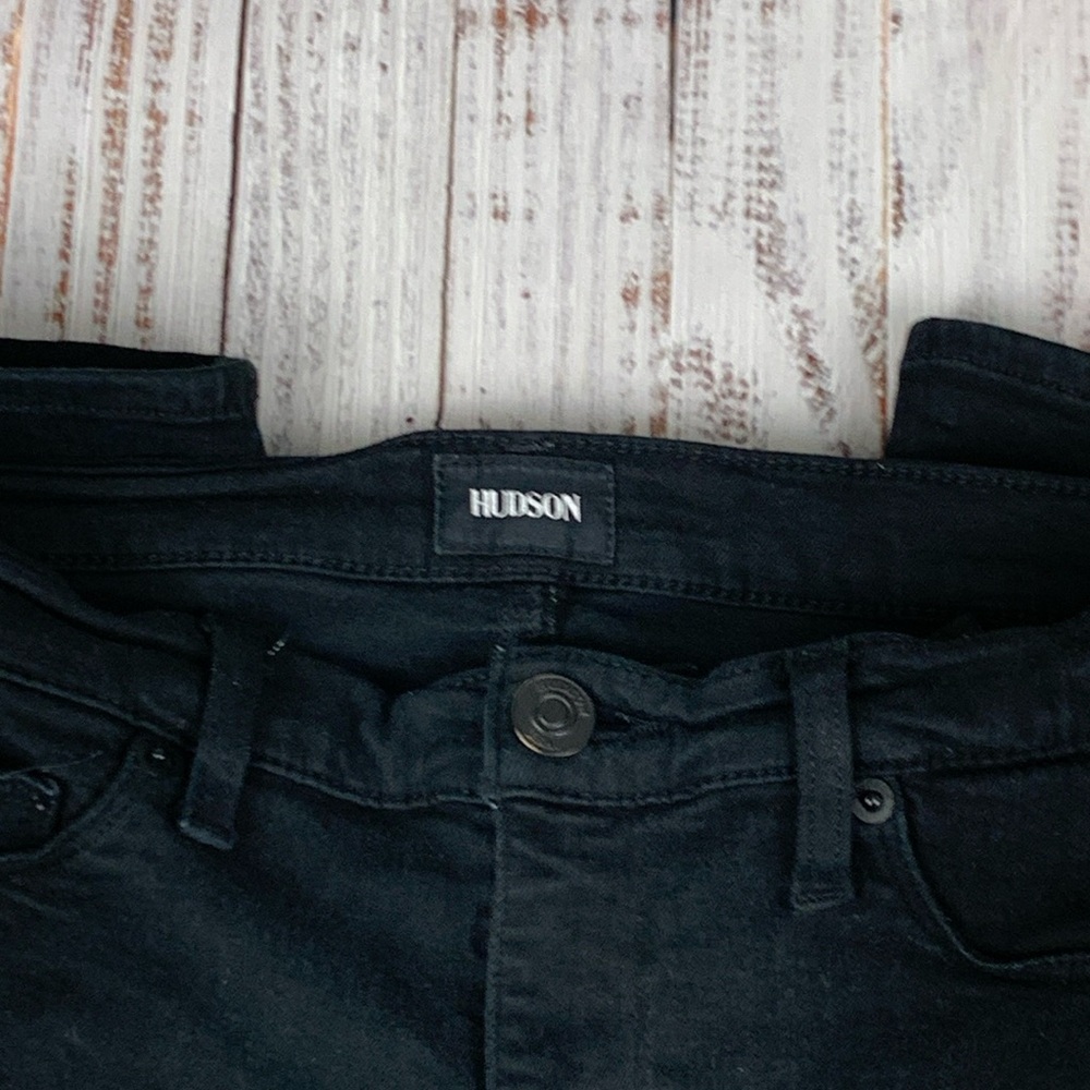 Hudson “NICO” midrise super skinny black jeans 28 - Picture 2 of 12